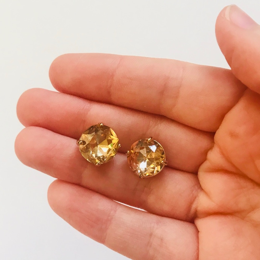 Gold rhinestone earrings